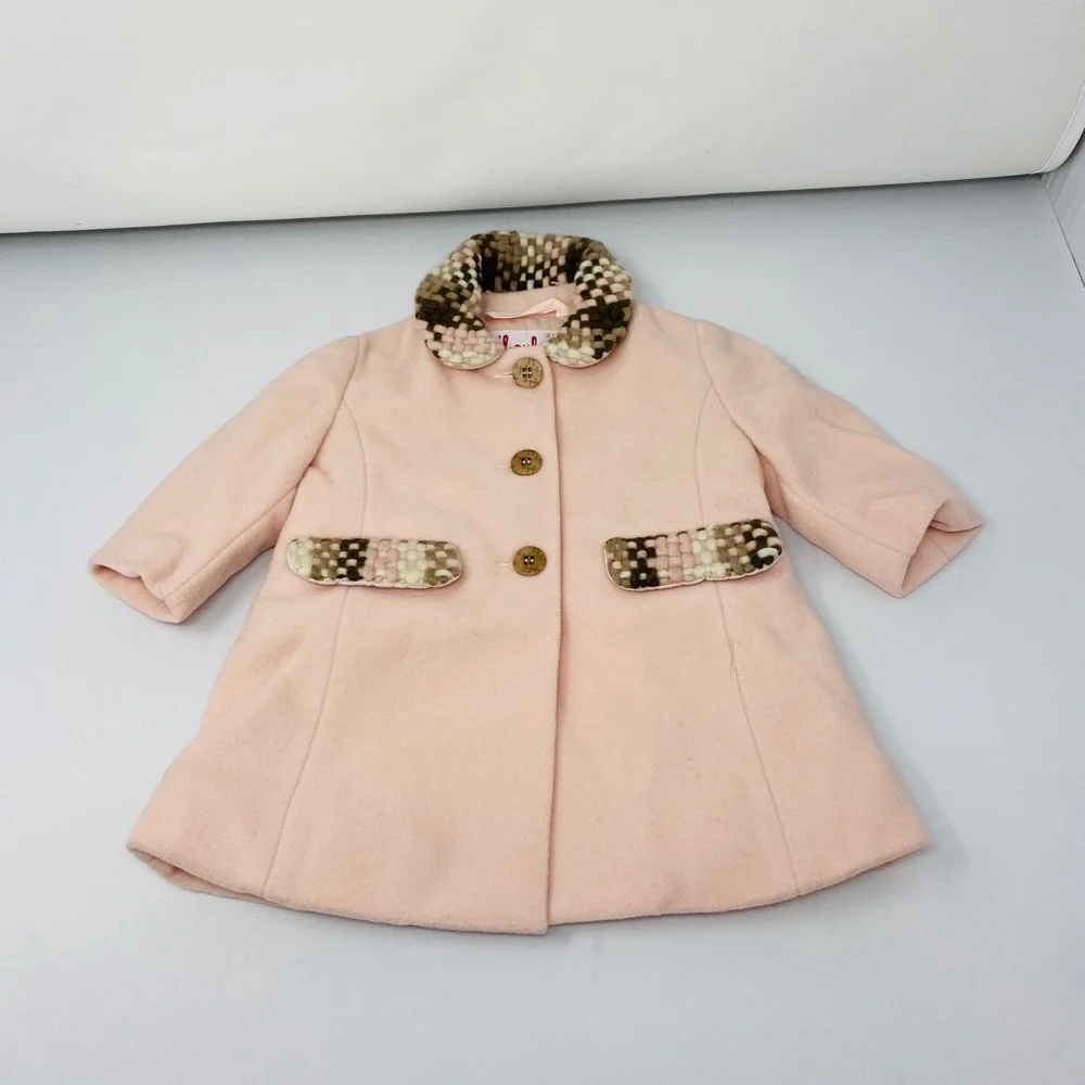 Il Gufo Pink Wool Winter Coat**3 mo. $389 - Picture 2 of 3
